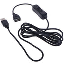 1Pc USB Cable Male to Female Switch ON OFF Cable Toggle LED Lamp Power Line 2mME