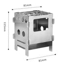 Outdoor Cooking Durable Stainless Steel Folding Pocket Alcohol Wood Stove
