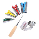 1 Set Fabric Bias Tape Maker Kits for Sewing Quilting Awl and Adjustable Binder