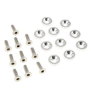 10x Anodized Turned Aluminium Countersunk Washers Screw Bolts Gasket Sliver