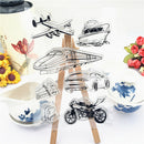 Train Plane DIY Transparent Silicone Clear Stamps Scrapbook Album Cards De JR