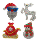 4pcs DIY Full Drill Special Shaped Diamond Painting Christmas Key Ring