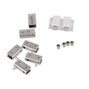 Stainless Steel Glass Door Pivot Hinge Double Head Magnetic Catch Set for 5