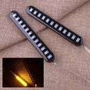 2X Sequential Flowing Motorcycle 12 LED Mini Strips Turn Signal Tail Light 12V