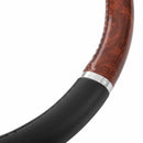 35710P Black Steering Wheel Cover with Woodgrain Design and Chrome Trim T3U5