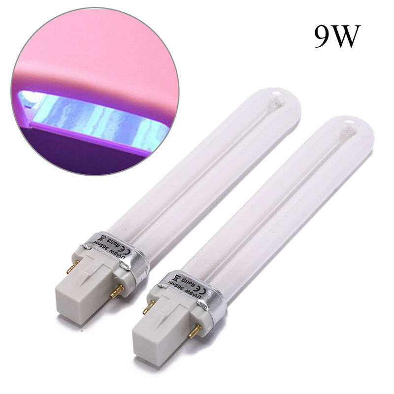 2X 9w uv lamp bulbs for nails lamps replacement gel nail dryer uv light bulb Ew