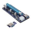 2pcs PCI-E 1X to 16X 6Pin USB3.0 Card Extension Cable for Bitcion Miner
