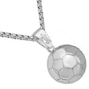 Football Pendant Necklace Men Alloy + Stainless Steel Chain Soccer Ball Hip