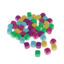 50pcs Mixed Blank Dice Cubes, 16mm Six Sided Write On Dice Blocks for Crafts,