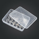 Covered Egg Holder for Refrigerator, 24 Eggs, Clear, Plastic:white