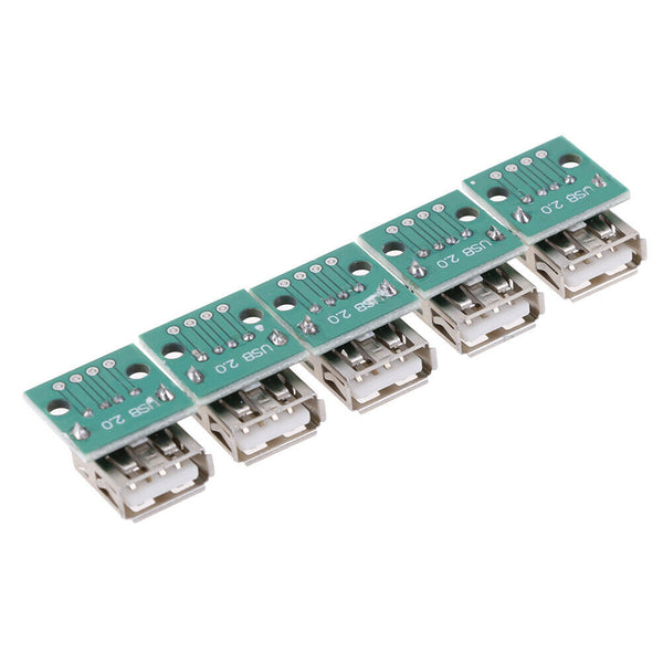 5pcs Type A Female USB To DIP 2.54mm PCB Connector USB PCB Board ConnecDDA Gw