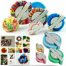 Pom pom Maker kit Fluff Ball Weaver Needle Knitting Set Craft Bobble Size 4 Y1D6