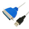 1.5m Portable Parallel Port 12Mbps USB To IEEE 1284 Printer Cable For Notebooks