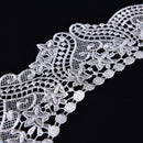 1pc Embroidered Floral Lace Neckline Neck Collar Trim Cloth Sewing Applique MO