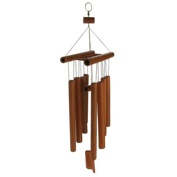 Hand-Crafted Bamboo Tubes Wind Chimes Hollow Tuned Music Natural Bamboo Win