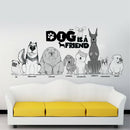 Dog is a friend wall stickers home decor animal wall decals diy mural art   Z