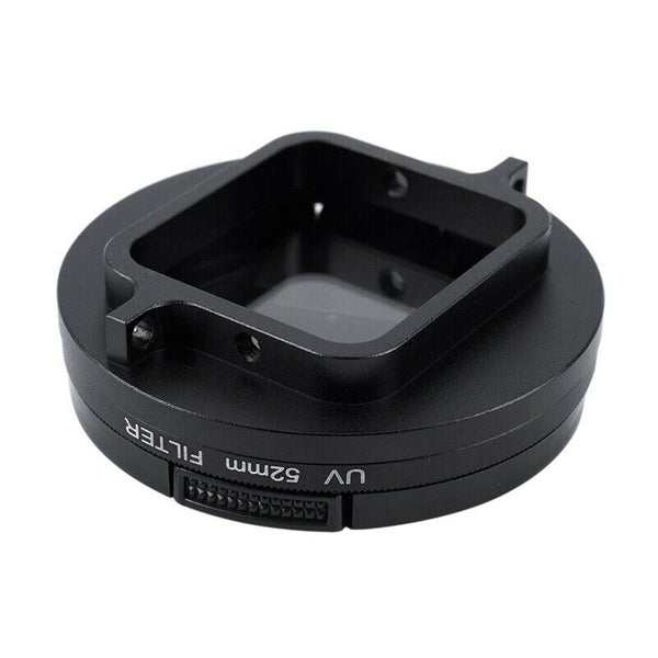 1 set of 52MM UV filter for GOPRO HERO5 + lens cover + adapter ring, Black
