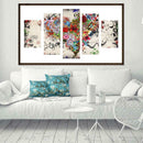 Heart-shaped 5D DIY Full Drill Diamond Painting 5-pictures Combination Kits