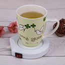 220V White Electric Powered Cup Warmer Heater Pad Coffee Tea Milk Mug JF ME