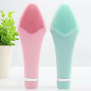 Green Facial Cleansing Brush Sonic Vibration Face Cleaner Silicone Deep Por K2Q2
