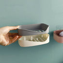 Wall Mounted Self Adhesive Soap Sponge Dish No Drilling Storage Box Rack Sh