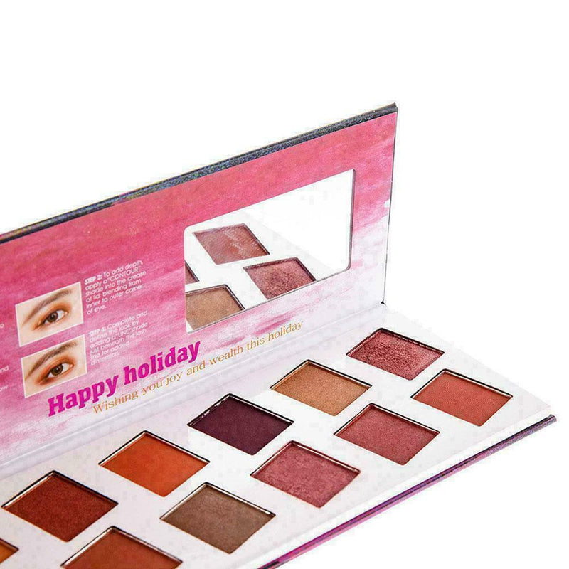 12Color Beauty Glazed Pressed Palette Glitter Eyeshadow Matte Makeup Waterp A3N2