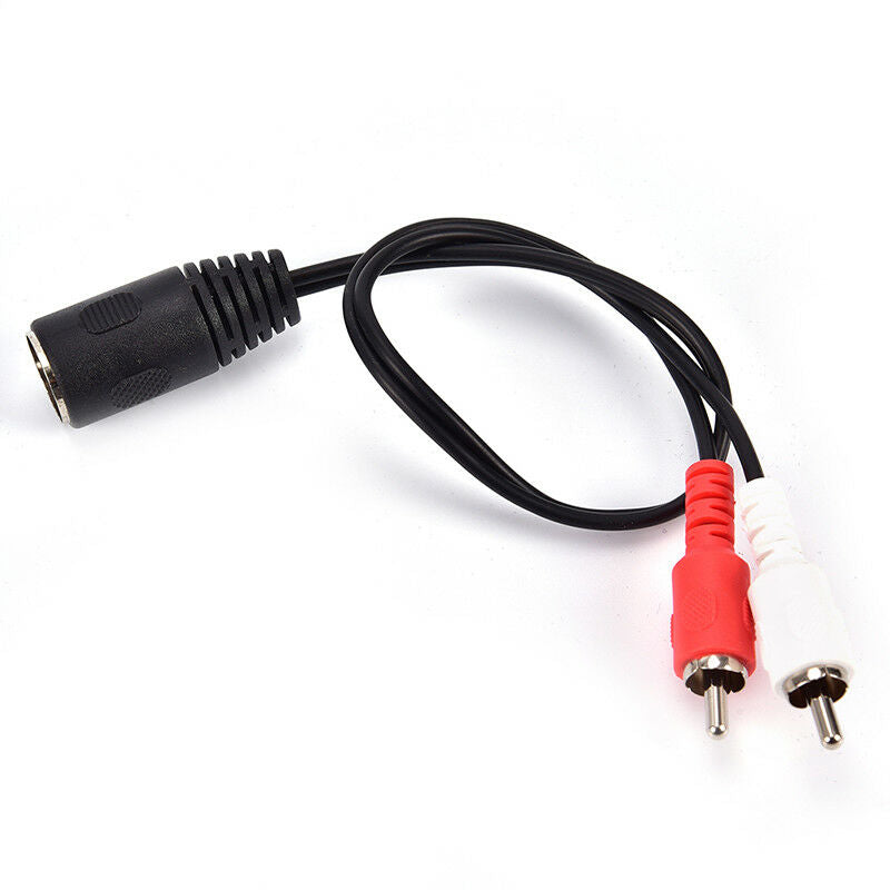 5PIN DIN FEMALE SOCKET to 2x RCA PHONO MALE PLUGS AMP AUDIO ADAPTER CABLE30cm 3C