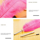 New Pretty Wedding Guest Book Signing Pen Ostrich Feather Long Quill Signin M8L2
