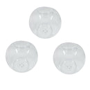 3x Dia.12cm Glass Sphere Ball Tea Light Candle Holder Voitive Candlestick