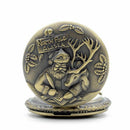 Santa Claus Deer Quartz Pocket Watch Analog Necklace Pocket Watch for Men W B7L8