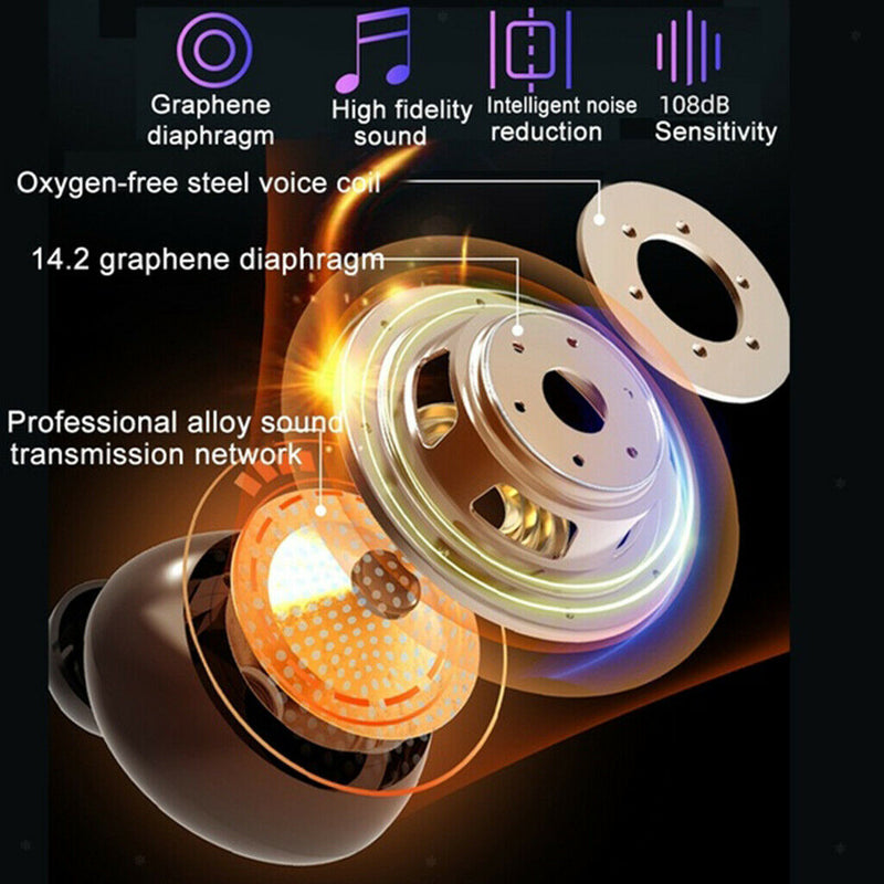 Wireless Bluetooth 5.1 TWS Earphone LED Display, IPX7 and 3300 mAh LED Smart