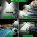 208 LED Waterproof Solar Power PIR Motion Sensor Wall Light Lamp Garden New Z9Q6