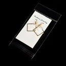 Jewellery 100 x White Plain Earring Display Cards & Self Adhesive Bags A4P3