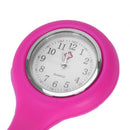 Nurses Dark Pink Gel Silicone Plastic Pocket Brooch Fob Watch New