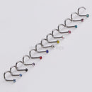 20x Stainless Steel Nose Open Hoop Ring Earring Body Piercing Studs Chic Jewelry
