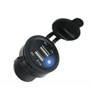 Waterproof Dual USB Port Charger Adaptor Socket Outlet for Motorcycle Car 12V US