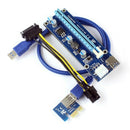 Pci-E Express 1X 4X 8X 16X Extender Riser Card Adapter 6 Pin Dc-Dc Power Ca D2O1