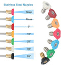 Power Pressure Washer Spray Nozzle Tips and Quick Connect Pivot Adapter CoupB5H1
