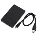 2.5in USB 3.0 SATA 3TB External HDD Hard Disk Drive Enclosure Case (Black)
