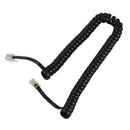 2 Pcs 2M RJ9 4P4C Plug Coiled Stretchy Telephone Handsets Cable Black
