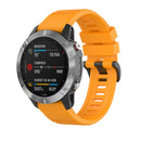 22mm Wrist Strap Silicone Sports Watch Band for Garmin Fenix (Amber Yellow)
