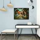 5D Full Round Drill Diamond Painting DIY Bird Girl House Rhinestone Picture