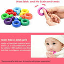 Toddler Crayons, 12 Colors Paint Crayons for Babies, Ring Shaped Washable W