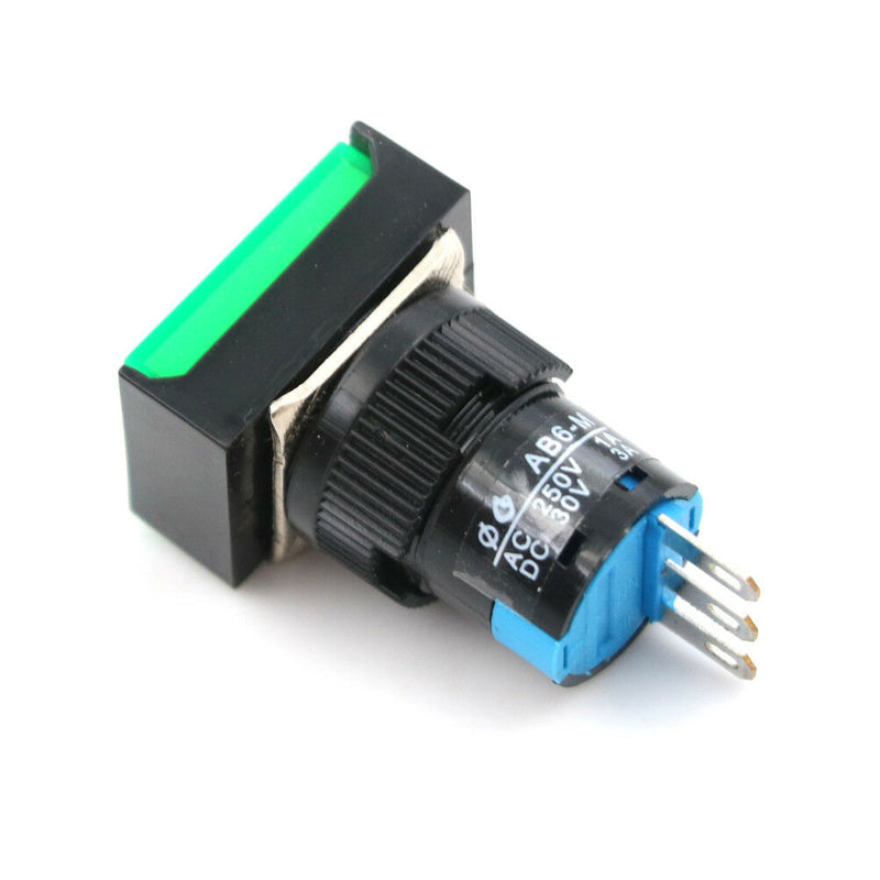 Momentary /Latching Push Button Switch Rectangular DC 12V/24V LED Light 5Pin .AU