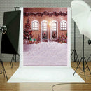 3x5ft Christmas House Retro Vinyl Studio Photo Backdrop Photography
