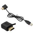 Convertor USB Male Charger Cable Splitter Adapter 50cm HDMI Male To Female