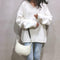 Women Retro Shoulder Bags Leather Money Purse Messenger Handbag (Beige) A#S
