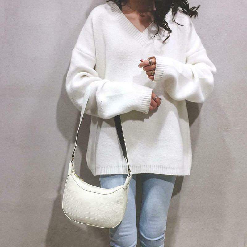 Women Retro Shoulder Bags Leather Money Purse Messenger Handbag (Beige) A