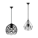 2Pcs Retro Metal Lampshade W/ Cable Bulb