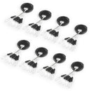 600 Pcs/100 Groups Fishing Bobber Stopper 6 In 1 Black Rubber Cylindrical F V2S6